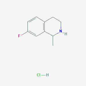 molecular formula C10H13ClFN B1525419 7-Fluoro-1-methyl-1,2,3,4-tetrahydroisoquinoline hydrochloride CAS No. 1311317-68-6