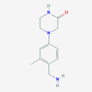 4-[4-(Aminomethyl)-3-methylphenyl]piperazin-2-one
