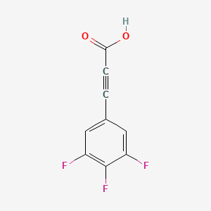 molecular formula C9H3F3O2 B15254218 (3,4,5-Trifluoro-phenyl)-propynoic acid 