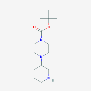 molecular formula C14H27N3O2 B1525424 Tert-butyl 4-(piperidin-3-yl)piperazine-1-carboxylate CAS No. 1215013-82-3