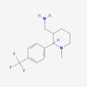 {1-Methyl-2-[4-(trifluoromethyl)phenyl]piperidin-3-yl}methanamine