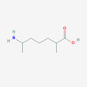 molecular formula C8H17NO2 B15254294 6-Amino-2-methylheptanoic acid 
