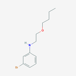 molecular formula C12H18BrNO B1525432 3-bromo-N-(2-butoxyethyl)aniline CAS No. 1247147-26-7