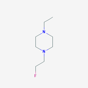 molecular formula C8H17FN2 B15254366 1-Ethyl-4-(2-fluoroethyl)piperazine 