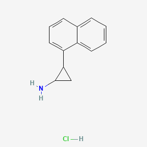 molecular formula C13H14ClN B15254388 2-(Naphthalen-1-yl)cyclopropan-1-amine hydrochloride CAS No. 1203-44-7