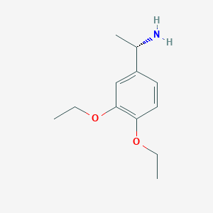 molecular formula C12H19NO2 B15254392 (1S)-1-(3,4-Diethoxyphenyl)ethan-1-amine 