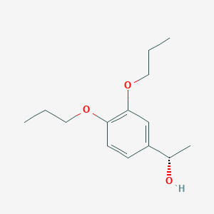 molecular formula C14H22O3 B15254428 (1S)-1-(3,4-dipropoxyphenyl)ethanol 