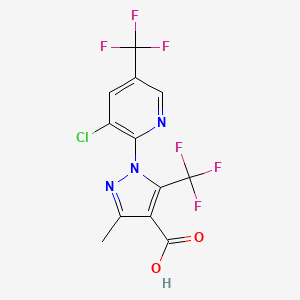 1-[3-chloro-5-(trifluoromethyl)pyridin-2-yl]-3-methyl-5-(trifluoromethyl)-1H-pyrazole-4-carboxylic acid