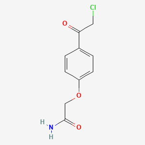 molecular formula C10H10ClNO3 B1525449 2-[4-(2-Chloroacetyl)phenoxy]acetamide CAS No. 1315365-97-9