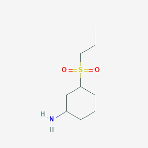 molecular formula C9H19NO2S B15254498 3-(Propane-1-sulfonyl)cyclohexan-1-amine 