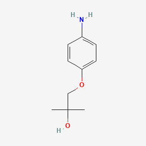 molecular formula C10H15NO2 B1525454 1-(4-Aminophenoxy)-2-methylpropan-2-ol CAS No. 1099665-23-2