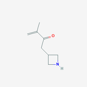 molecular formula C8H13NO B15254553 1-(Azetidin-3-yl)-3-methylbut-3-en-2-one 