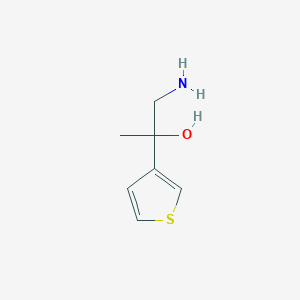 molecular formula C7H11NOS B1525456 1-Amino-2-(thiophen-3-yl)propan-2-ol CAS No. 1334148-40-1