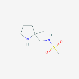 molecular formula C7H16N2O2S B15254572 N-[(2-Methylpyrrolidin-2-yl)methyl]methanesulfonamide 