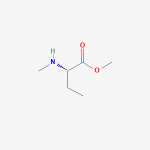 molecular formula C6H13NO2 B15254585 Methyl (S)-2-(methylamino)butanoate 