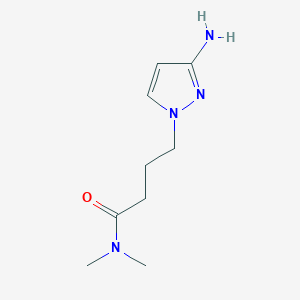 molecular formula C9H16N4O B1525460 4-(3-amino-1H-pyrazol-1-yl)-N,N-dimethylbutanamide CAS No. 1248272-40-3