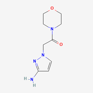 molecular formula C9H14N4O2 B1525462 2-(3-amino-1H-pyrazol-1-yl)-1-(morpholin-4-yl)ethan-1-one CAS No. 1179611-54-1
