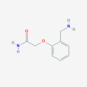 molecular formula C9H12N2O2 B15254622 2-[2-(Aminomethyl)phenoxy]acetamide 