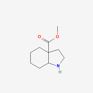 molecular formula C10H17NO2 B15254628 Methyl octahydro-1H-indole-3a-carboxylate 
