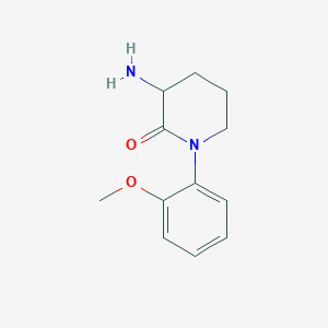 molecular formula C12H16N2O2 B1525464 3-Amino-1-(2-methoxyphenyl)piperidin-2-one CAS No. 1315365-06-0