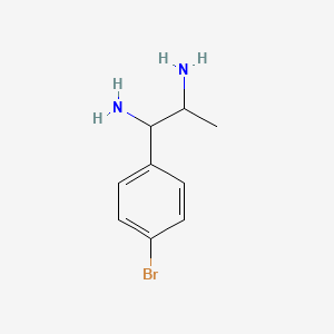 molecular formula C9H13BrN2 B15254658 1-(4-Bromophenyl)propane-1,2-diamine CAS No. 1240529-15-0