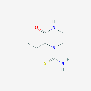 molecular formula C7H13N3OS B1525466 2-Ethyl-3-oxopiperazine-1-carbothioamide CAS No. 1334146-05-2