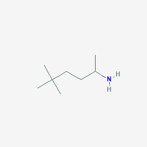 molecular formula C8H19N B1525467 5,5-二甲基己烷-2-胺 CAS No. 910404-75-0