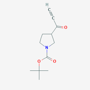 molecular formula C12H17NO3 B15254738 tert-Butyl 3-(prop-2-ynoyl)pyrrolidine-1-carboxylate 