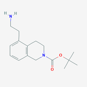 molecular formula C16H24N2O2 B15254750 tert-Butyl 5-(2-aminoethyl)-1,2,3,4-tetrahydroisoquinoline-2-carboxylate 