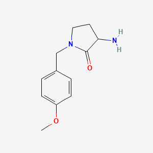molecular formula C12H16N2O2 B1525476 3-Amino-1-[(4-methoxyphenyl)methyl]pyrrolidin-2-one CAS No. 1248990-38-6