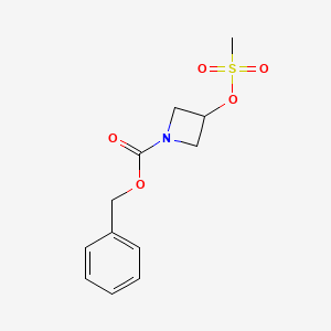 molecular formula C12H15NO5S B1525477 Benzyl 3-(methanesulfonyloxy)azetidine-1-carboxylate CAS No. 1315368-95-6