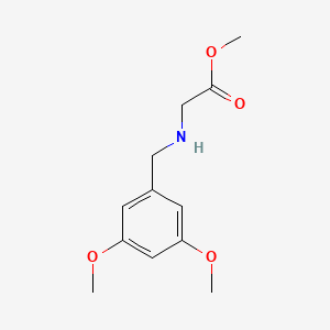 molecular formula C12H17NO4 B15254799 Methyl 2-{[(3,5-dimethoxyphenyl)methyl]amino}acetate 