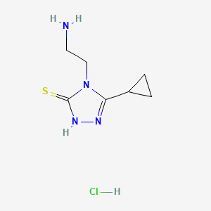 4-(2-aminoethyl)-5-cyclopropyl-4H-1,2,4-triazole-3-thiol hydrochloride