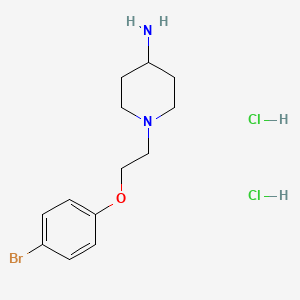 molecular formula C13H21BrCl2N2O B1525481 1-[2-(4-Bromophenoxy)ethyl]piperidin-4-amine dihydrochloride CAS No. 1334149-15-3