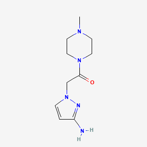 molecular formula C10H17N5O B1525483 2-(3-amino-1H-pyrazol-1-yl)-1-(4-methylpiperazin-1-yl)ethan-1-one CAS No. 1184515-96-5