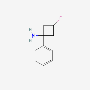 molecular formula C10H12FN B15254830 3-Fluoro-1-phenylcyclobutanamine 