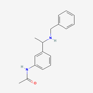 molecular formula C17H20N2O B15254831 N-{3-[1-(benzylamino)ethyl]phenyl}acetamide 