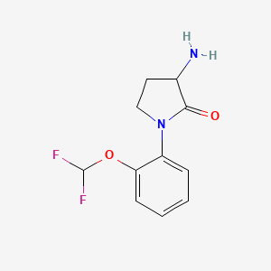 molecular formula C11H12F2N2O2 B1525486 3-Amino-1-[2-(difluoromethoxy)phenyl]pyrrolidin-2-one CAS No. 1270676-00-0