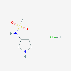 molecular formula C5H13ClN2O2S B1525487 N-(pyrrolidin-3-yl)methanesulfonamide hydrochloride CAS No. 329794-44-7