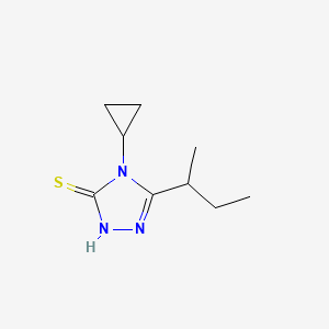 molecular formula C9H15N3S B15254870 5-(butan-2-yl)-4-cyclopropyl-4H-1,2,4-triazole-3-thiol 