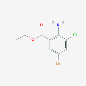 molecular formula C9H9BrClNO2 B1525493 Ethyl 2-amino-5-bromo-3-chlorobenzoate CAS No. 1032668-64-6
