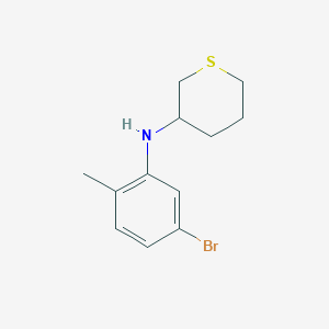 molecular formula C12H16BrNS B15254948 N-(5-bromo-2-methylphenyl)thian-3-amine 