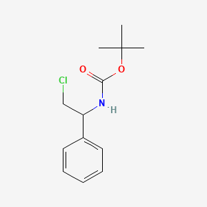 molecular formula C13H18ClNO2 B15254953 Tert-butyl N-(2-chloro-1-phenylethyl)carbamate 
