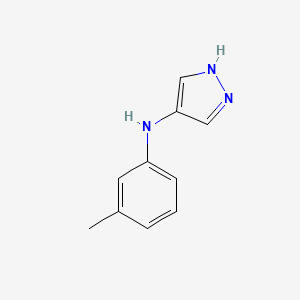 molecular formula C10H11N3 B15254958 N-(3-Methylphenyl)-1H-pyrazol-4-amine 