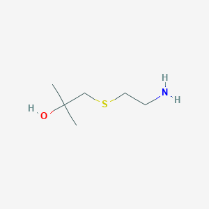 molecular formula C6H15NOS B1525496 1-[(2-Aminoethyl)sulfanyl]-2-methylpropan-2-ol CAS No. 1183574-06-2