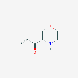molecular formula C7H11NO2 B15254966 1-(Morpholin-3-yl)prop-2-en-1-one 