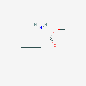molecular formula C8H15NO2 B15254983 Methyl 1-amino-3,3-dimethylcyclobutane-1-carboxylate 