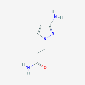 molecular formula C6H10N4O B1525499 3-(3-amino-1H-pyrazol-1-yl)propanamide CAS No. 1184607-75-7