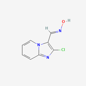 molecular formula C8H6ClN3O B1525500 N-({2-chloroimidazo[1,2-a]pyridin-3-yl}methylidene)hydroxylamine CAS No. 1251406-42-4
