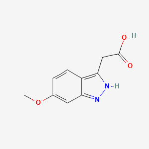 molecular formula C10H10N2O3 B15255003 2-(6-methoxy-2H-indazol-3-yl)acetic acid 